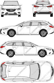 Mazda 6, station wagon, 5 Doors (2013)