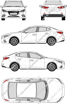 Mazda 3, berlina, 4 Doors (2014)