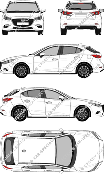 Mazda 3 Hatchback, 2017–2019 (Mazd_078)