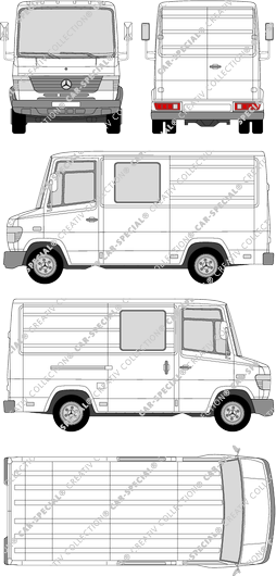 Mercedes-Benz Vario, Kastenwagen, kurz, Doppelkabine (1996)