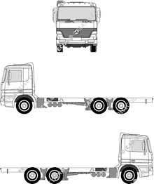 Mercedes-Benz Actros Fahrgestell für Aufbauten, 1996–2002 (Merc_120)