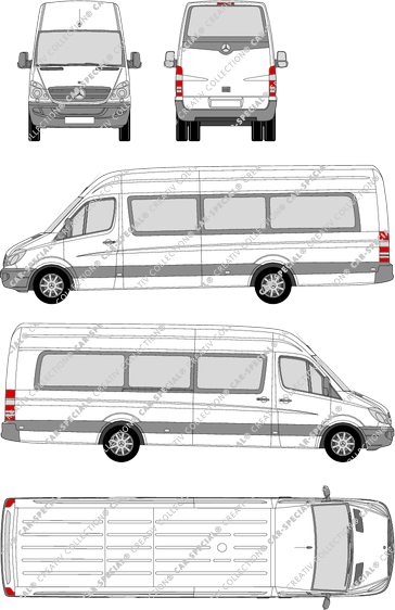 Mercedes-Benz Sprinter Transfer 55 Omnibusrückwand mit Kofferraumklappe, Transfer 55, Omnibusrückwand mit Kofferraumklappe, Transfer 55 (2007)