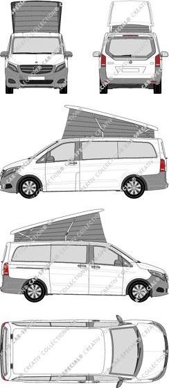 Mercedes-Benz Marco Polo Activity Separat zu öffnende Heckscheibe, Activity, Separat zu öffnende Heckscheibe, Camper, Rear Flap, 1 Sliding Door (2015)