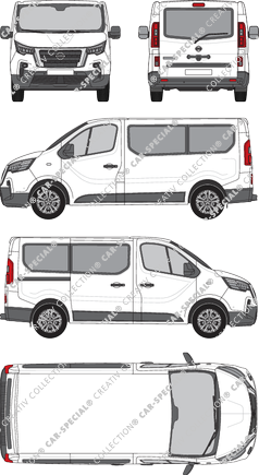 Nissan Primastar, Kleinbus, L1H1, Rear Flap, 1 Sliding Door (2021)