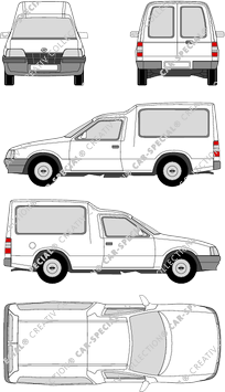 Opel Combo van/transporter, 1993–2001 (Opel_015)