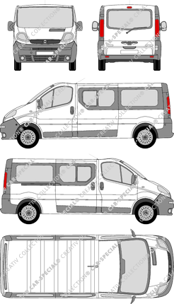 Opel Vivaro Combi camionnette, 2001–2006 (Opel_085)