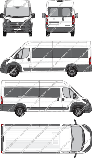 Opel Movano, Kleinbus, L4H2, Rear Wing Doors, 1 Sliding Door (2024)