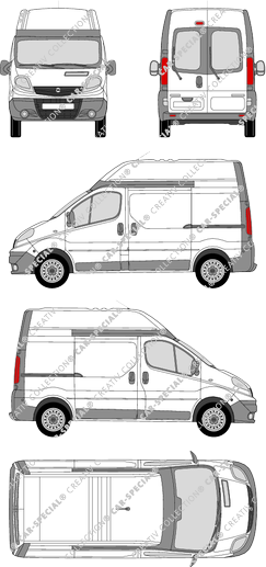 Opel Vivaro fourgon, 2006–2014 (Opel_167)