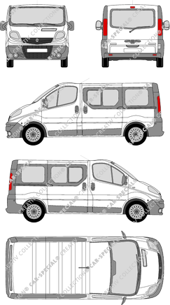 Opel Vivaro Combi minibus, 2006–2014 (Opel_181)