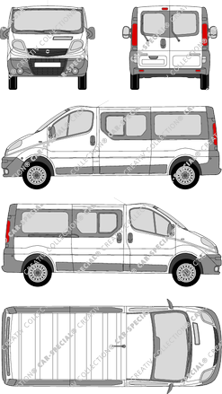 Opel Vivaro Combi camionnette, 2006–2014 (Opel_182)