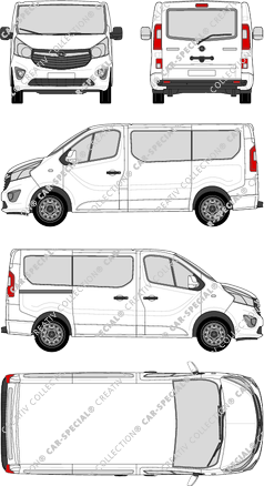 Opel Vivaro Combi camionnette, 2014–2019 (Opel_413)