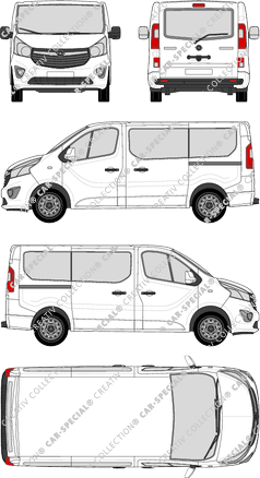 Opel Vivaro Combi camionnette, 2014–2019 (Opel_414)