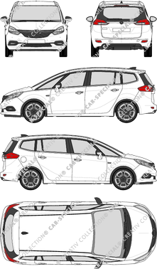 Buscar blueprints de vehículos  ccvision CAR-SPECIAL®: Opel Zafira