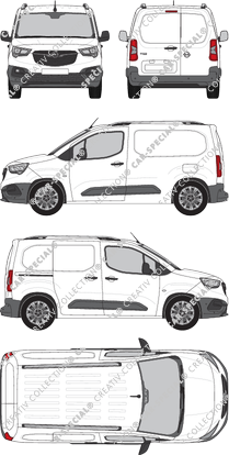 Opel Combo Cargo, Cargo, van/transporter, Rear Wing Doors, 1 Sliding Door (2018)