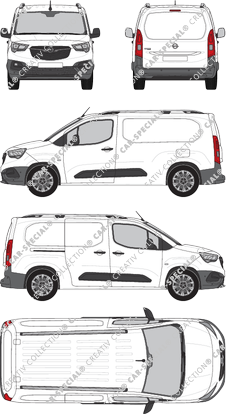 Opel Combo Cargo, Cargo, XL, fourgon, Rear Flap, 1 Sliding Door (2018)