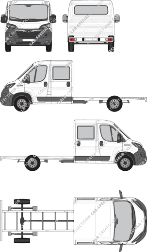 Opel Movano, Fahrgestell für Aufbauten, L5, Doppelkabine (2021)