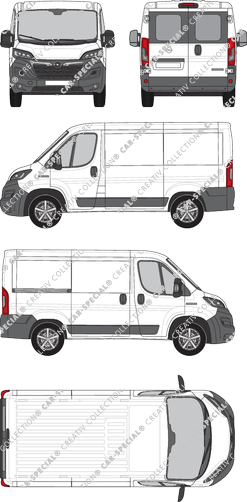 Opel Movano Cargo, Kastenwagen, L1H1, Heck verglast, Rear Wing Doors, 1 Sliding Door (2021)
