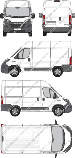 Opel Movano Cargo, Kastenwagen, L1H2, Rear Wing Doors, 1 Sliding Door (2021)