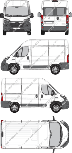 Opel Movano Cargo, Kastenwagen, L1H2, Heck verglast, Rear Wing Doors, 1 Sliding Door (2021)