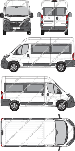 Opel Movano Cargo, Kleinbus, L2H2, Rear Wing Doors, 1 Sliding Door (2021)