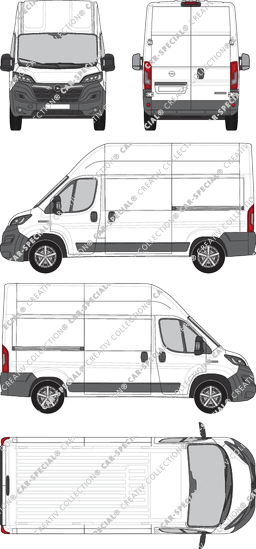 Opel Movano Cargo, Kastenwagen, L2H3, Rear Wing Doors, 2 Sliding Doors (2021)