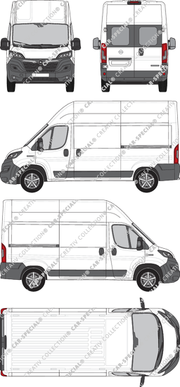 Opel Movano Cargo, Kastenwagen, L2H3, Heck verglast, Rear Wing Doors, 2 Sliding Doors (2021)