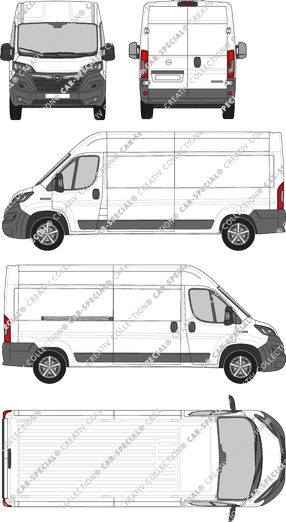 Opel Movano Cargo, Kastenwagen, L3H2, Rear Wing Doors, 1 Sliding Door (2021)