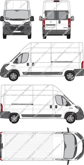 Opel Movano Cargo, Kastenwagen, L3H3, Heck verglast, Rear Wing Doors, 2 Sliding Doors (2021)