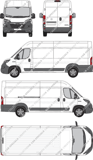 Opel Movano Cargo, Kastenwagen, L4H2, Rear Wing Doors, 1 Sliding Door (2021)