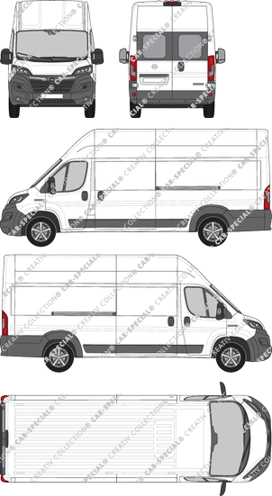 Opel Movano Cargo, Kastenwagen, L4H3, Heck verglast, Rear Wing Doors, 2 Sliding Doors (2021)