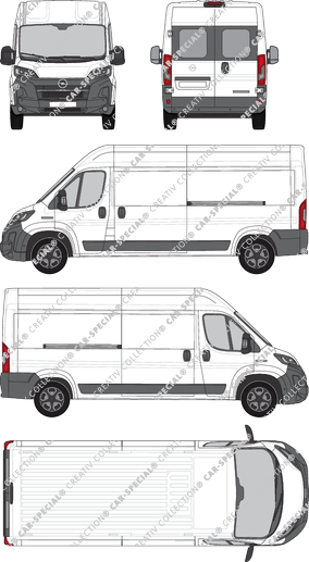 Opel Movano, Kastenwagen, L3H2, Heck verglast, Rear Wing Doors, 2 Sliding Doors (2024)