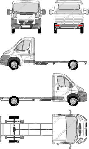 Peugeot Boxer Chassis for superstructures, 2006–2014 (Peug_177)