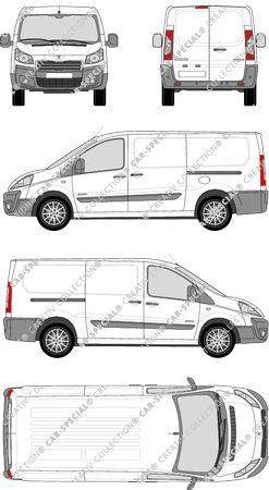 Peugeot Expert, Kastenwagen, L2H1, Rear Wing Doors, 2 Sliding Doors (2012)