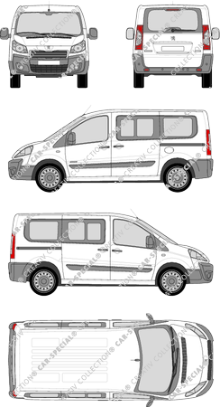 Peugeot Expert Tepee, Tepee, L1H1, Rear Flap, 2 Sliding Doors (2012)