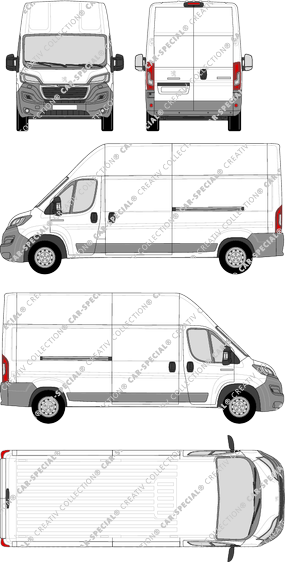 Peugeot Boxer, van/transporter, L3H3, Rear Wing Doors, 2 Sliding Doors (2014)