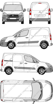 Peugeot Partner, Kastenwagen, L1, Rear Flap, 1 Sliding Door (2015)