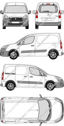 Peugeot Partner, Kastenwagen, L1, Heck verglast, Rear Flap, 1 Sliding Door (2015)