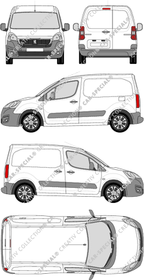 Peugeot Partner, Kastenwagen, L1, Rear Wing Doors (2015)