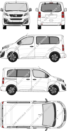Peugeot Traveller, Kleinbus, L1 Compact, Rear Flap, 1 Sliding Door (2016)