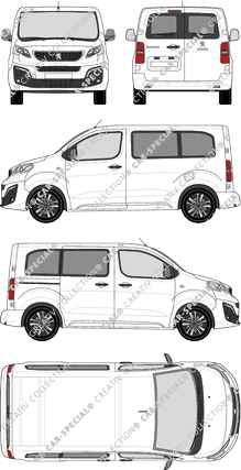 Peugeot Traveller, Kleinbus, L1 Compact, Rear Wing Doors, 1 Sliding Door (2016)