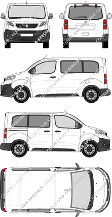 Peugeot Expert, Kleinbus, Compact, Rear Flap, 1 Sliding Door (2016)