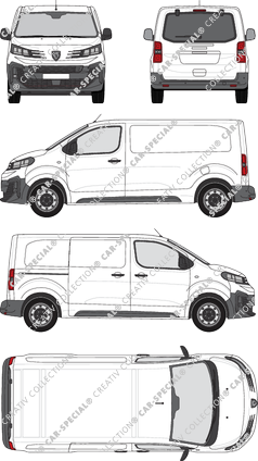 Peugeot Expert, Kastenwagen, L2 Standard, Heck verglast, Rear Flap, 1 Sliding Door (2024)