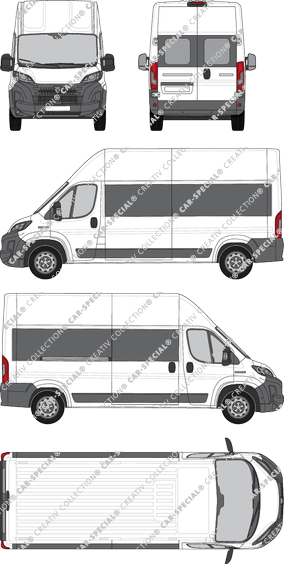 Peugeot Boxer, microbús, L3H3, Rear Wing Doors, 1 Sliding Door (2024)
