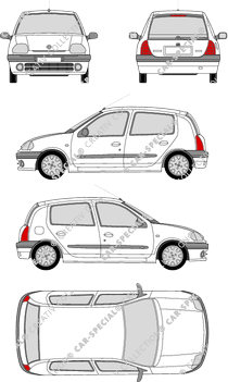 Renault Clio, Hayon, 5 Doors (1998)