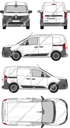 Renault Kangoo Van E-Tech, furgón, L1, Rear Wing Doors, 2 Sliding Doors (2022)