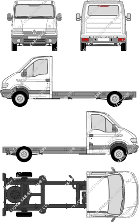 Renault Master Chassis for superstructures, 1999–2003 (Rena_117)