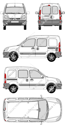 Renault Kangoo van/transporter, 2003–2009 (Rena_150)