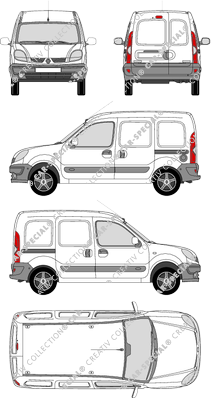 Renault Kangoo van/transporter, 2003–2009 (Rena_151)