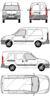 Renault Kangoo van/transporter, 2003–2009 (Rena_153)