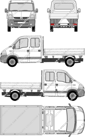 Renault Master, camión basculador, L3H1, cabina doble (2004)